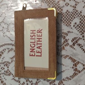 English leather zip wallet tan